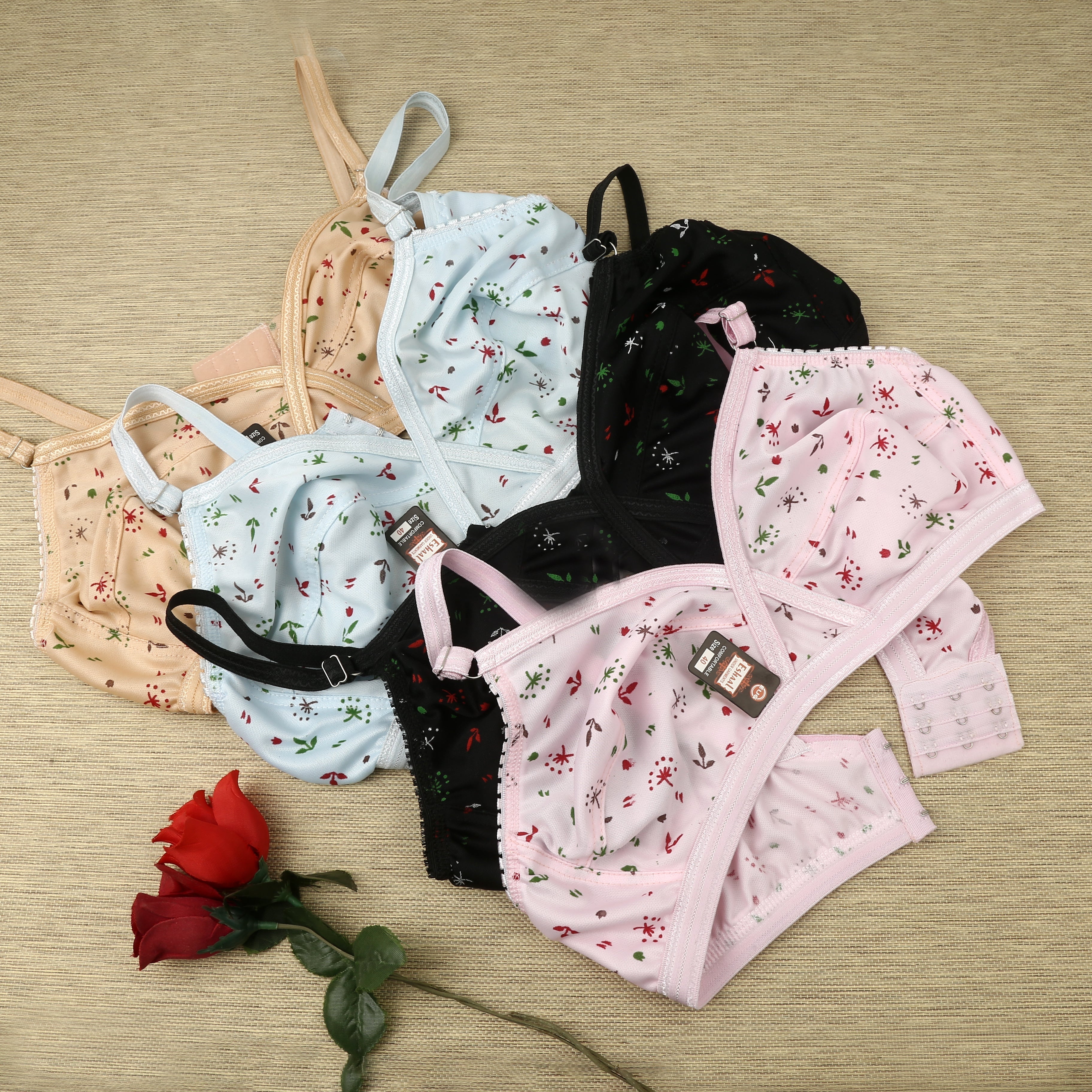 Arban Store 4-piece bra pack - size chart reference 32B to 42B