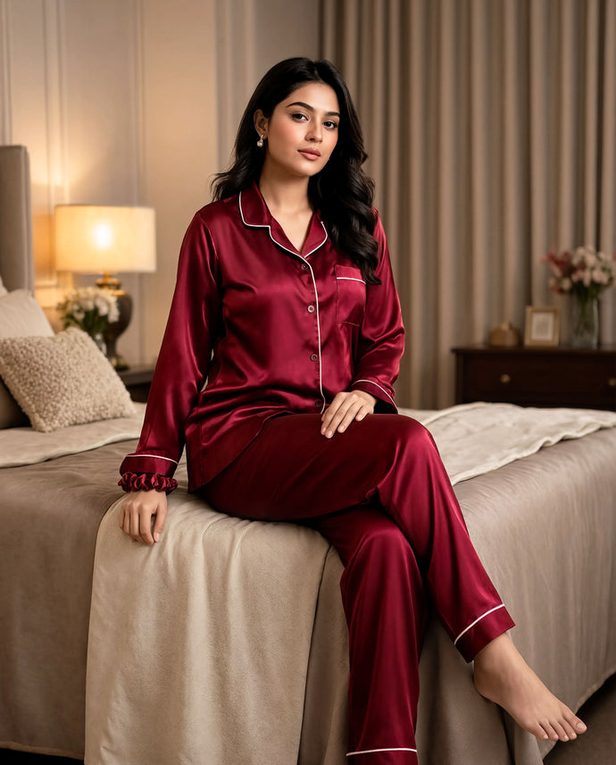 Arban Store Premium Satin Silk PJ Set – 8 Colors